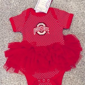 Ohio State Baby Girl Onesie. NWT